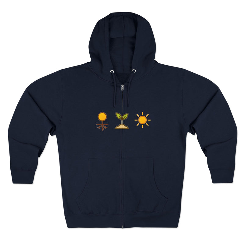 Grounded.Growing.Glowing Zip Hoodie