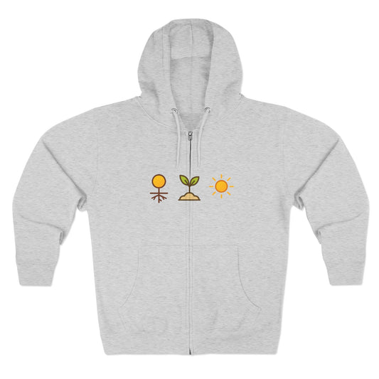Grounded.Growing.Glowing Zip Hoodie