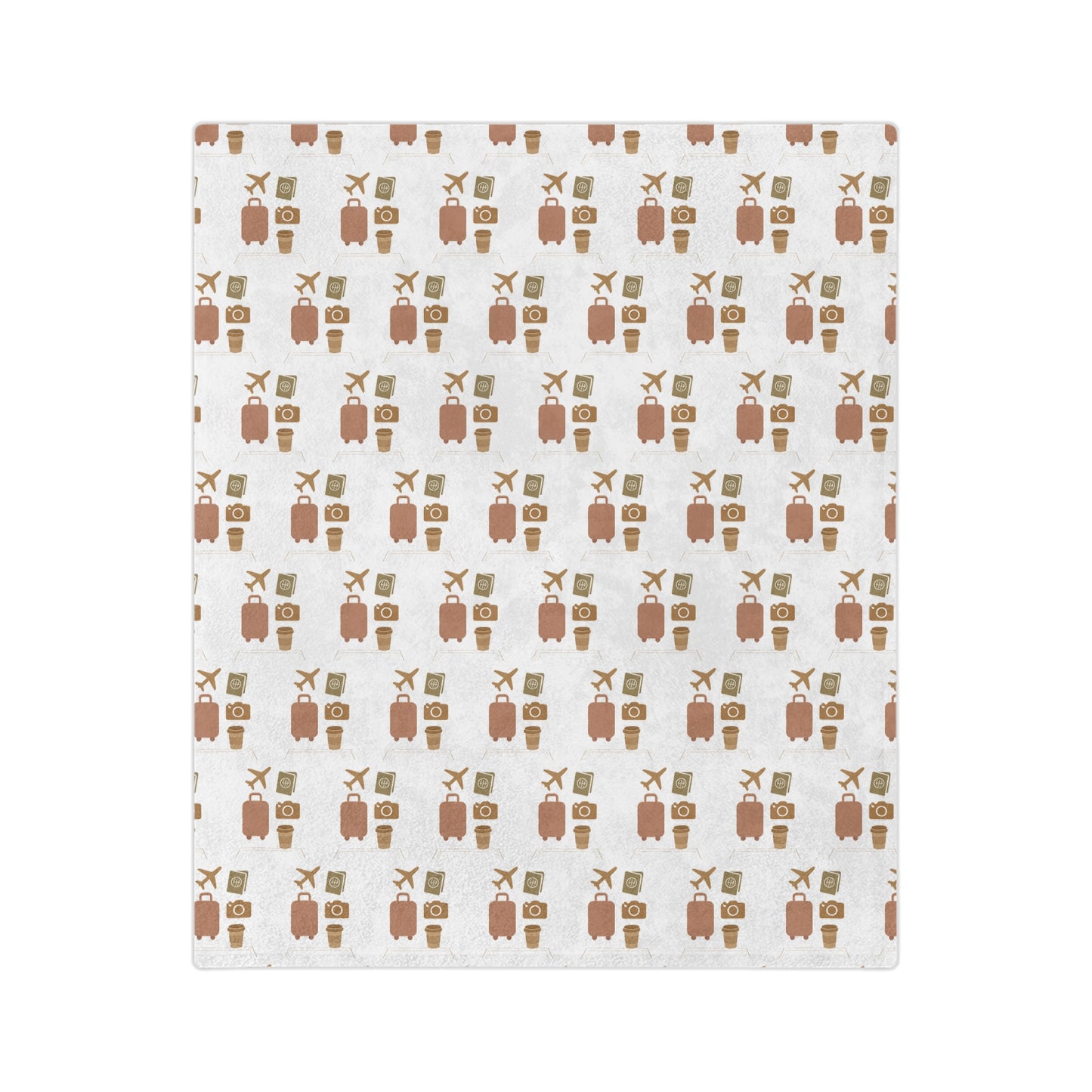 Travel Fun Velveteen Microfiber Blanket – Ultra-Soft Comfort with Wanderlust Style