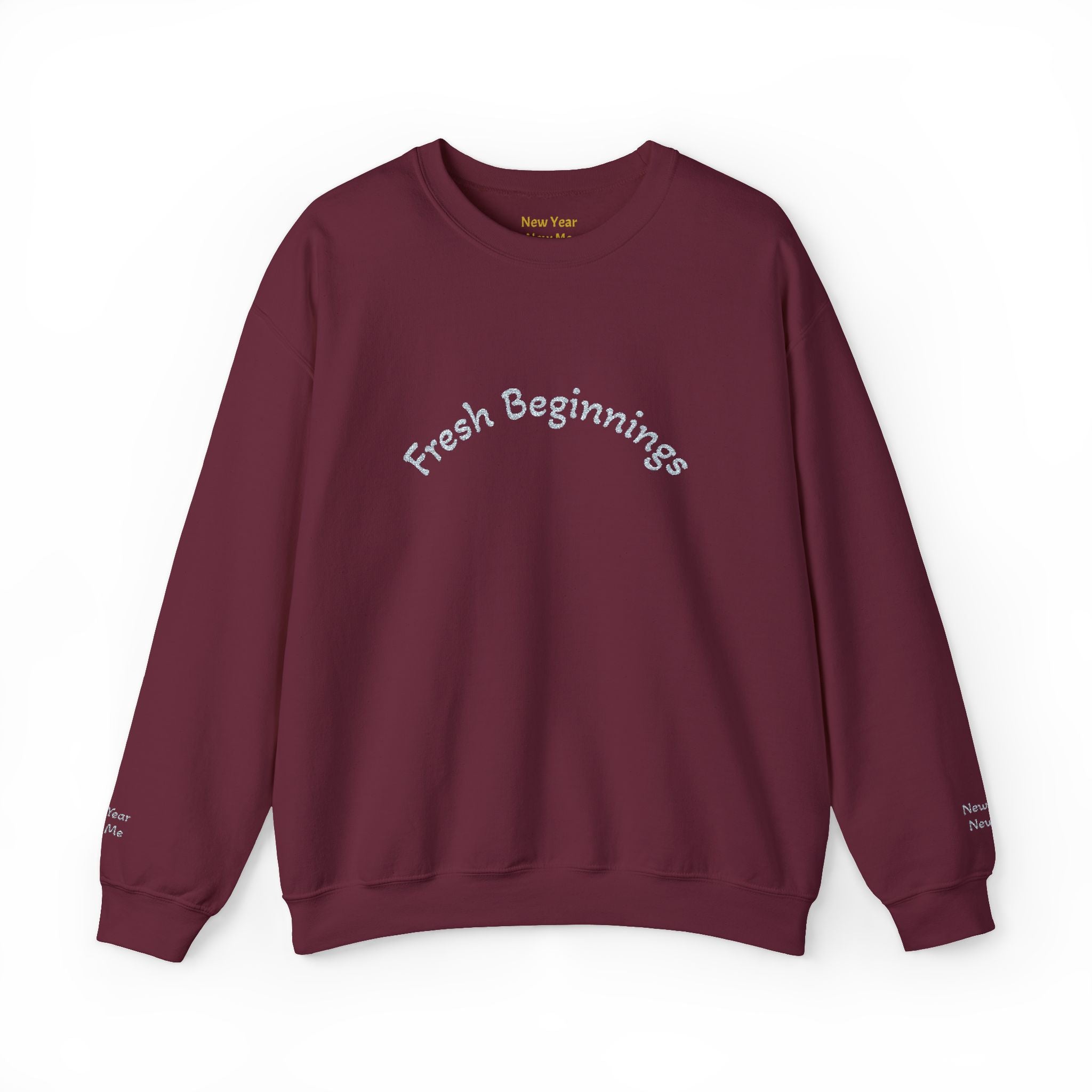 Fresh Beginnings Embroidered Sweatshirt – Sunny Llama NewOVYOriginalFabricBasicCrew Sweatshirt