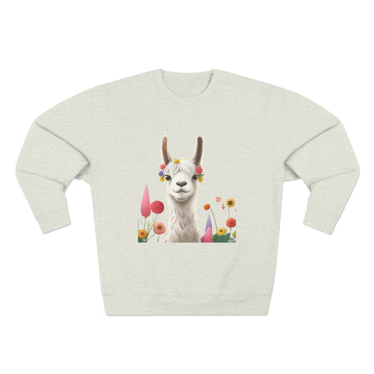 Groovey Bae Llama Unisex Crewneck Sweatshirt – Cozy Style with Playful Charm