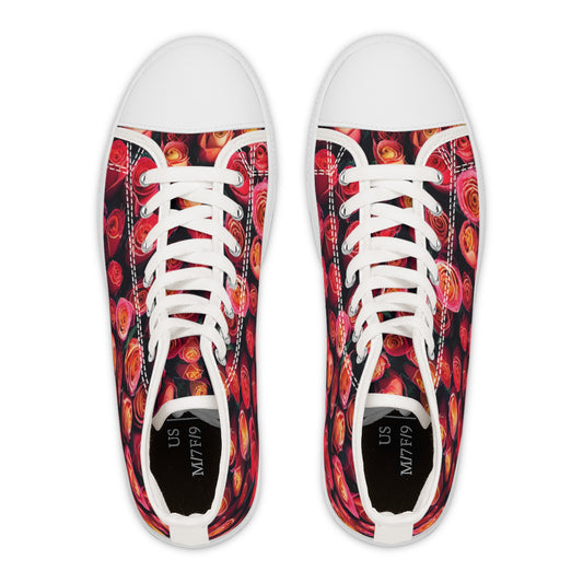 Field of Roses High Tops - Stylish Floral Sneakers for Women