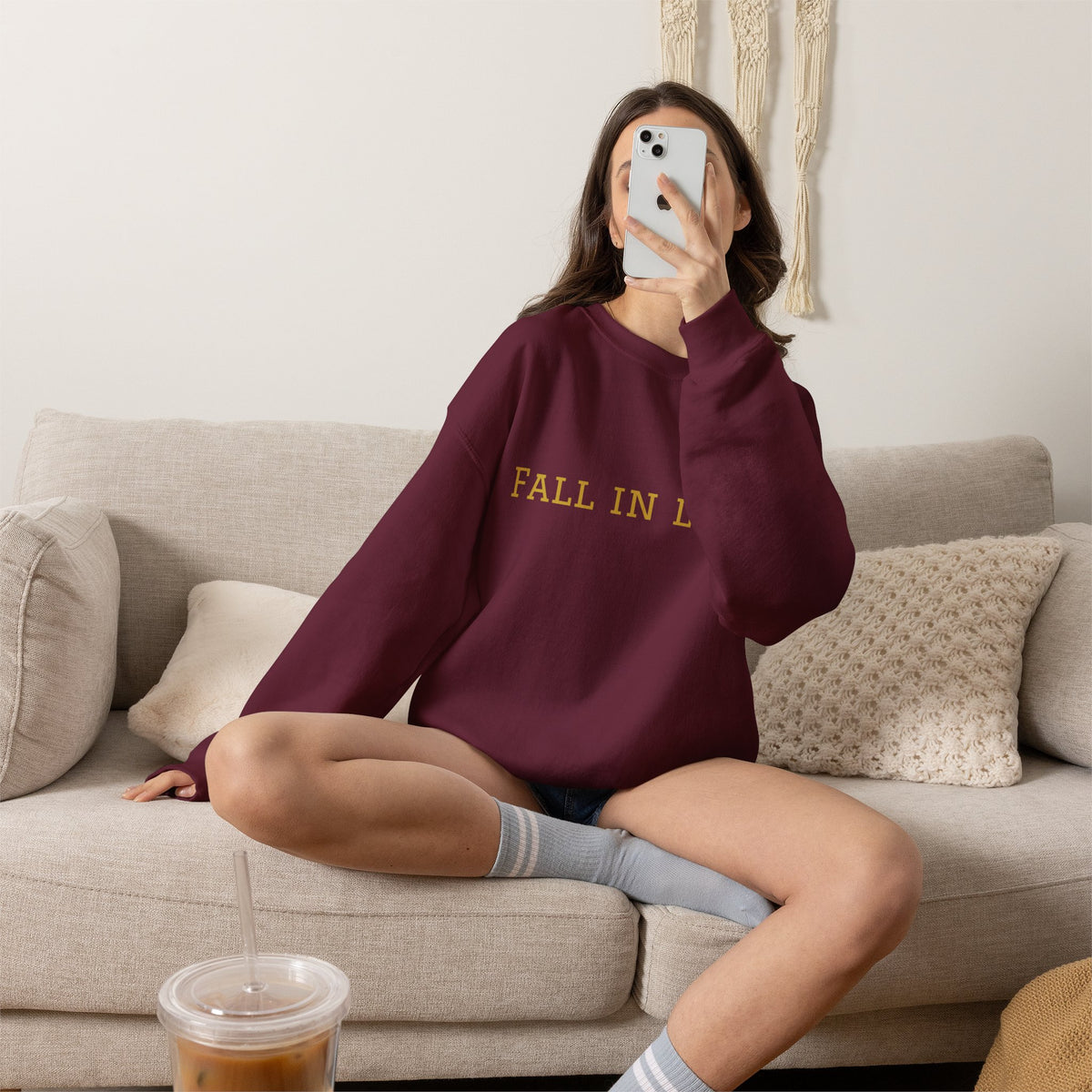 Fall in Love Again & Again – Birds Crewneck Sweatshirt