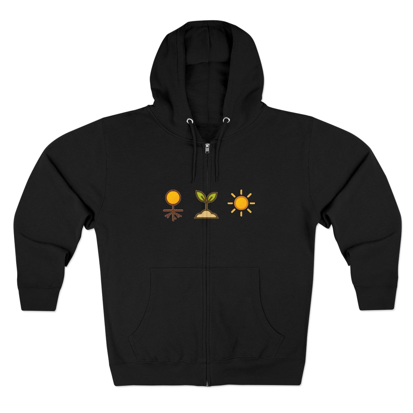 Grownded.Growing.Glowing Zip Hoodie