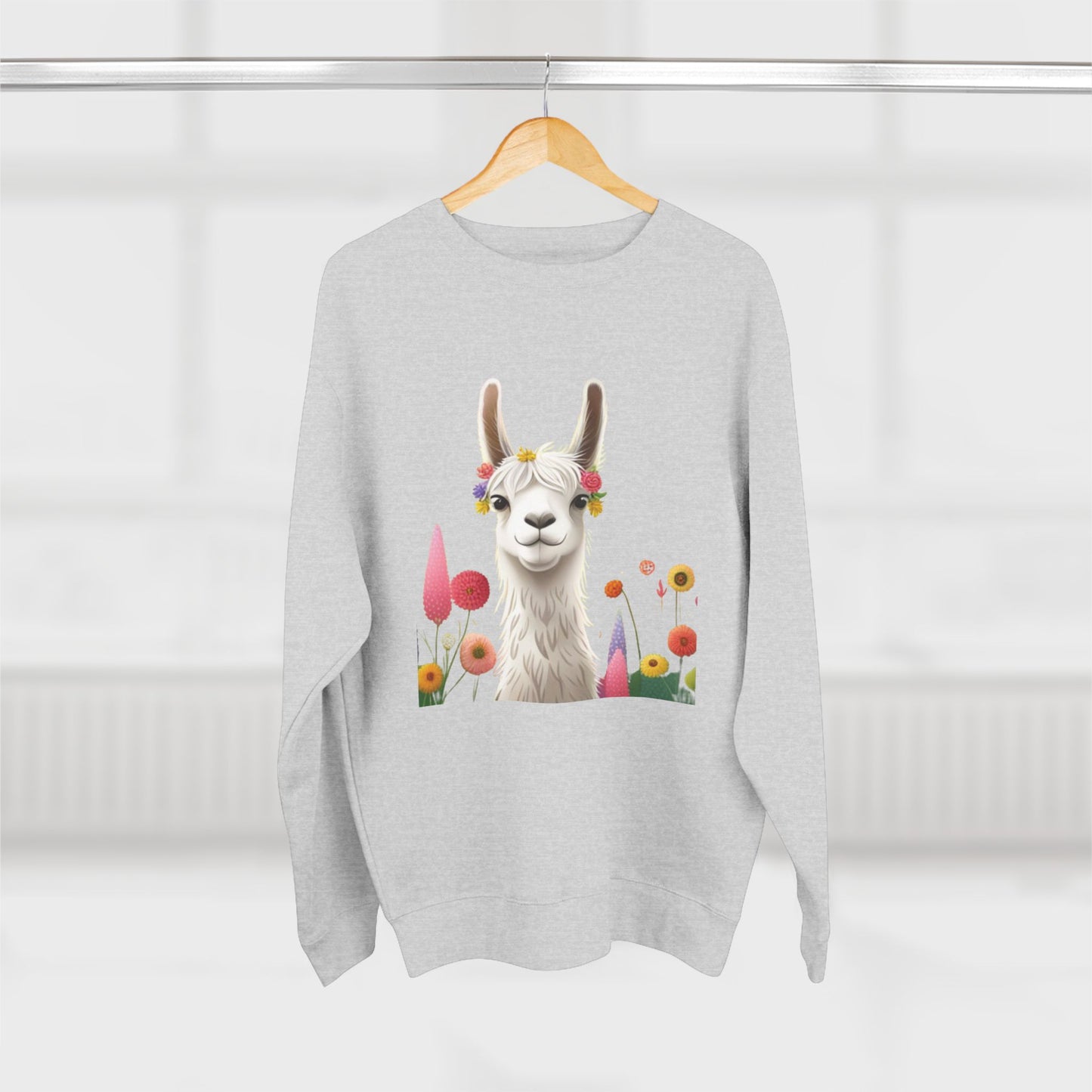 Groovey Bae Llama Unisex Crewneck Sweatshirt – Cozy Style with Playful Charm