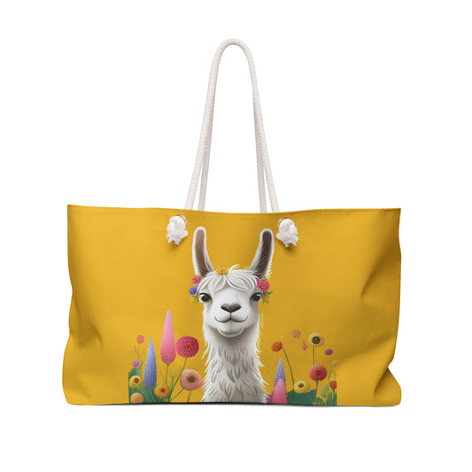 Groovy Bae Llama Weekender Tote Bag – Oversized, Vibrant & Adventure-Ready