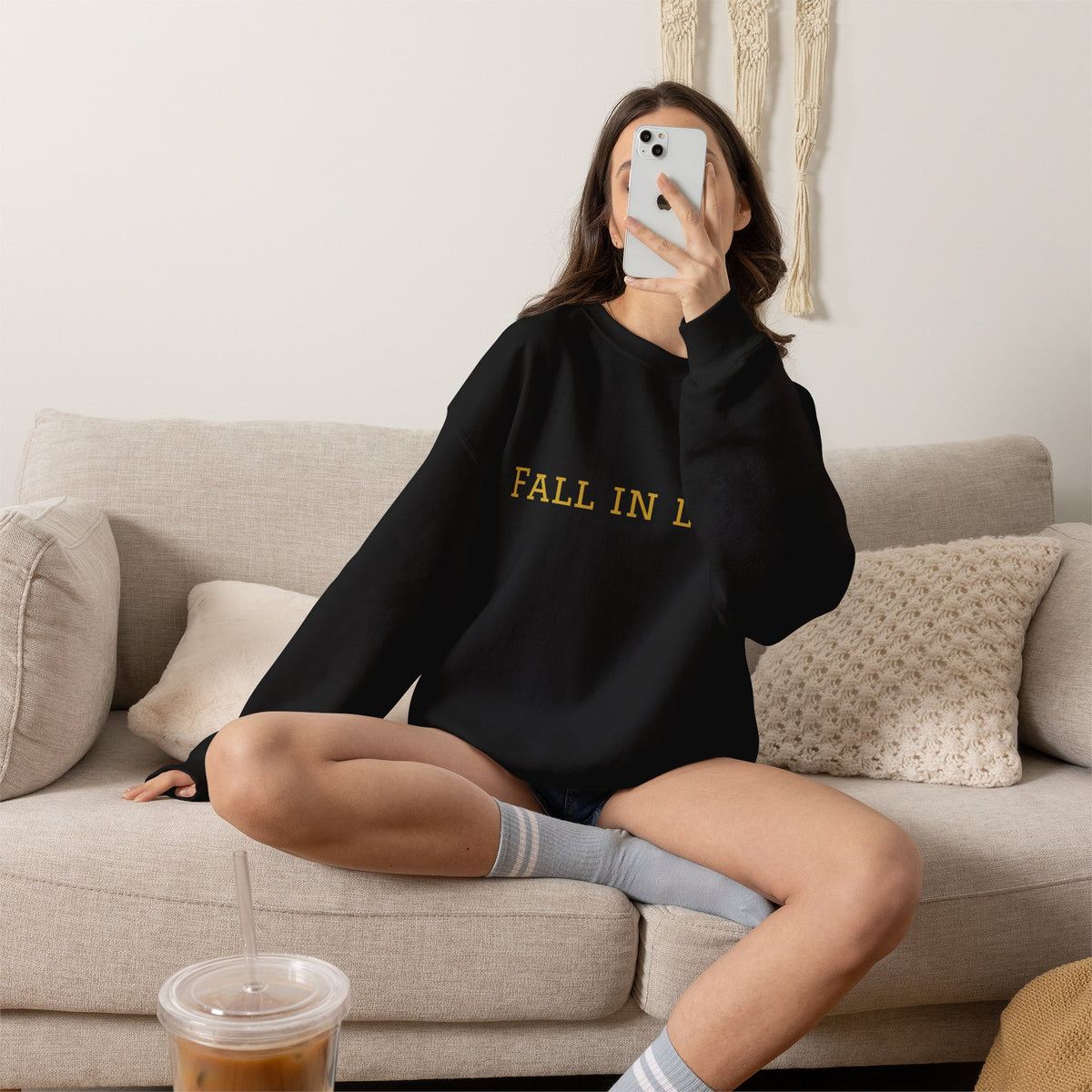 Fall in Love Again & Again – Birds Crewneck Sweatshirt