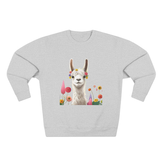 Groovey Bae Llama Unisex Crewneck Sweatshirt – Cozy Style with Playful Charm
