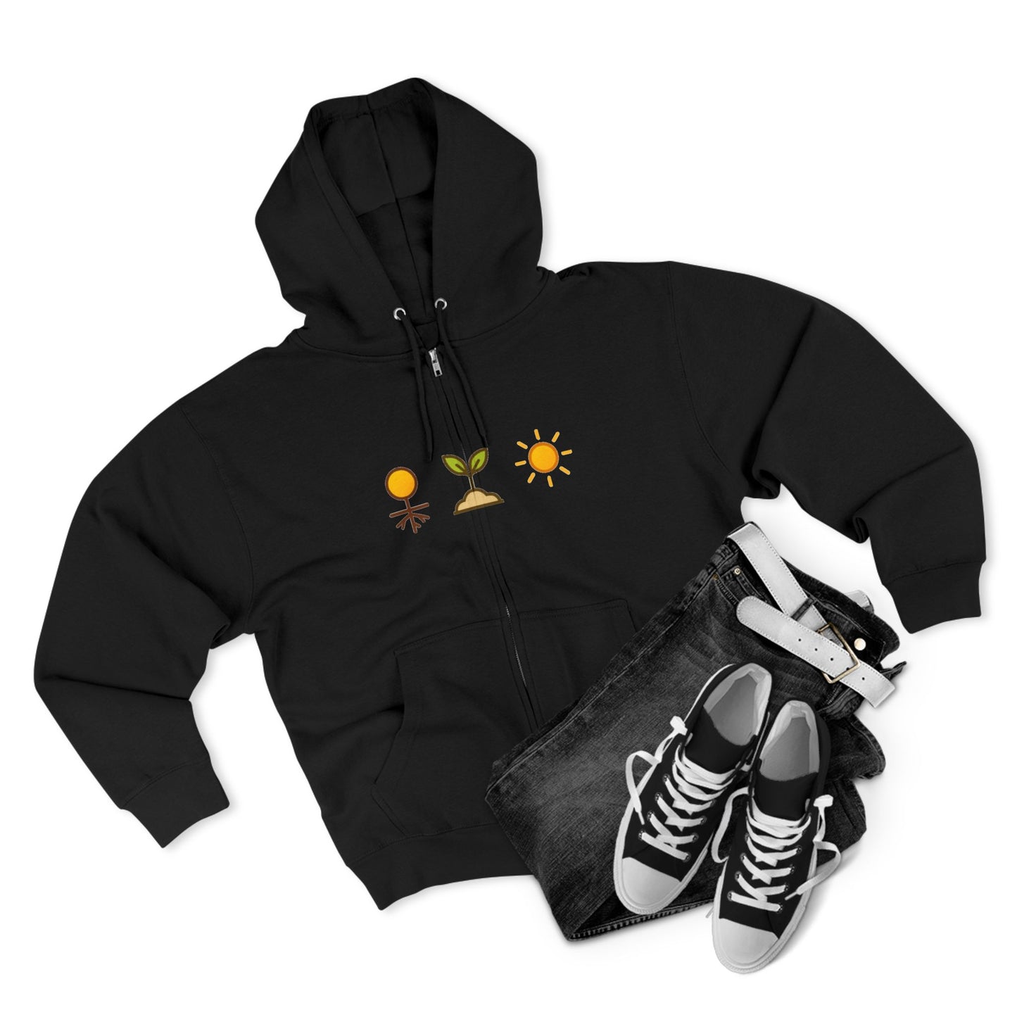 Grownded.Growing.Glowing Zip Hoodie