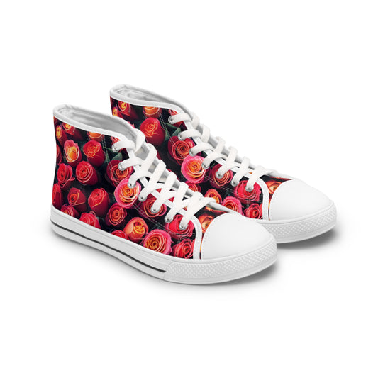 Field of Roses High Tops - Stylish Floral Sneakers for Women