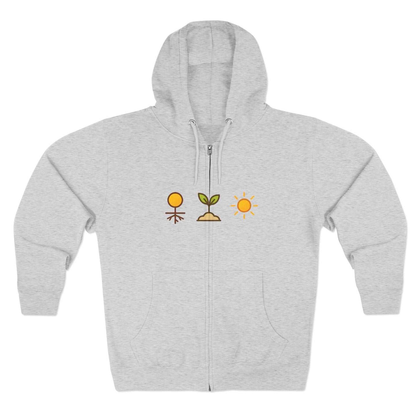 Grownded.Growing.Glowing Zip Hoodie