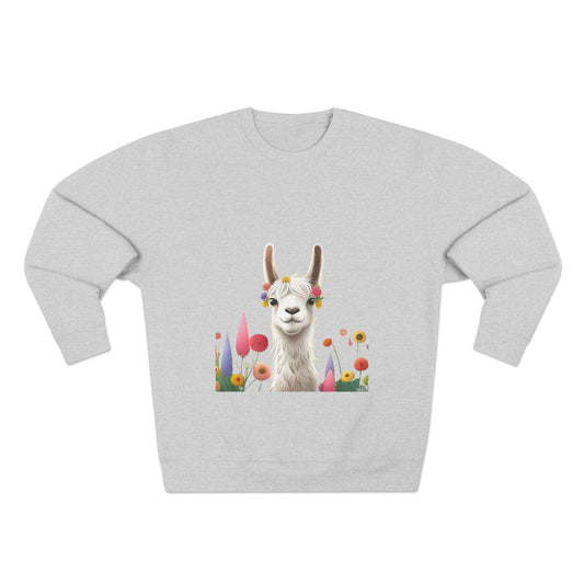 Groovey Bae Llama Unisex Crewneck Sweatshirt – Cozy Style with Playful Charm