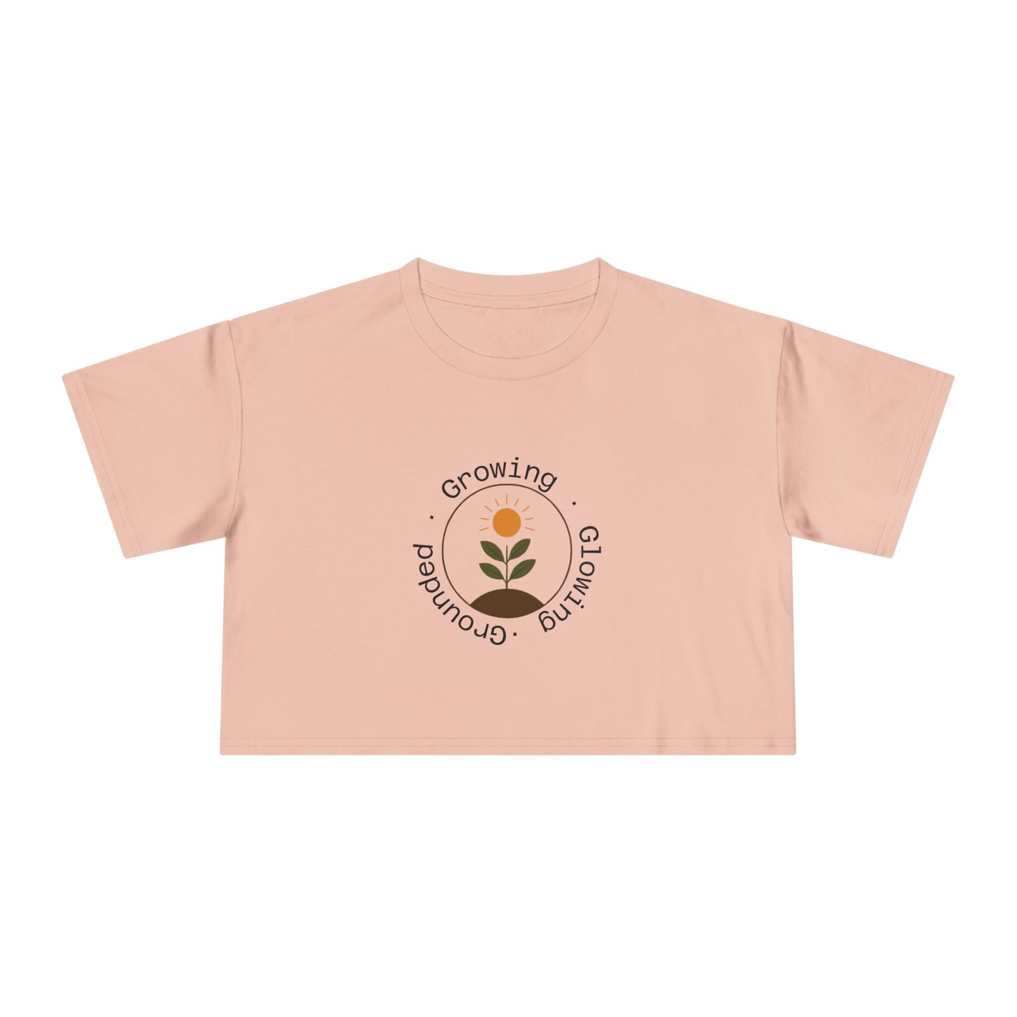 Grounded • Growing • Glowing - Women's Relaxed Fit Crop Tee