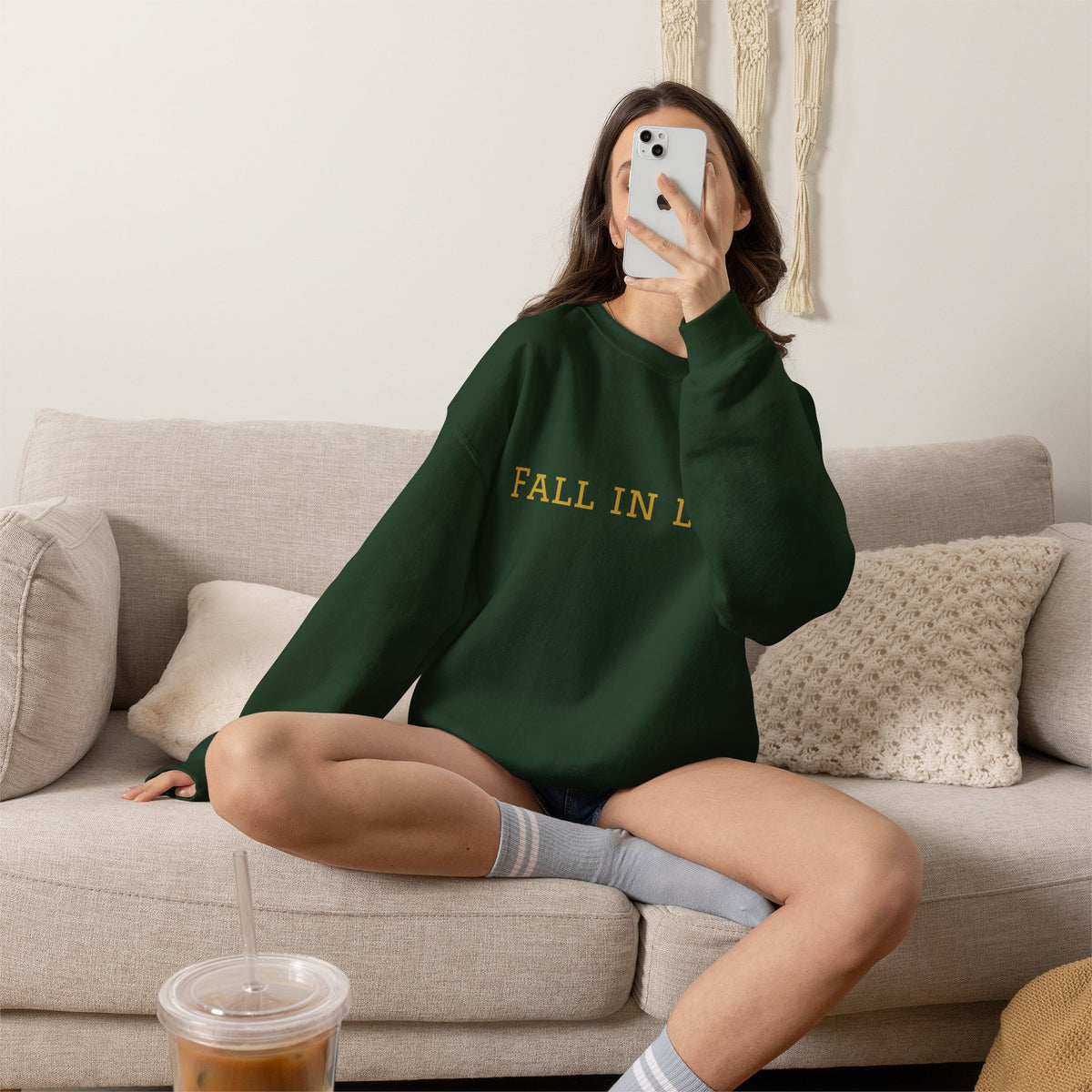 Fall in Love Again & Again – Birds Crewneck Sweatshirt